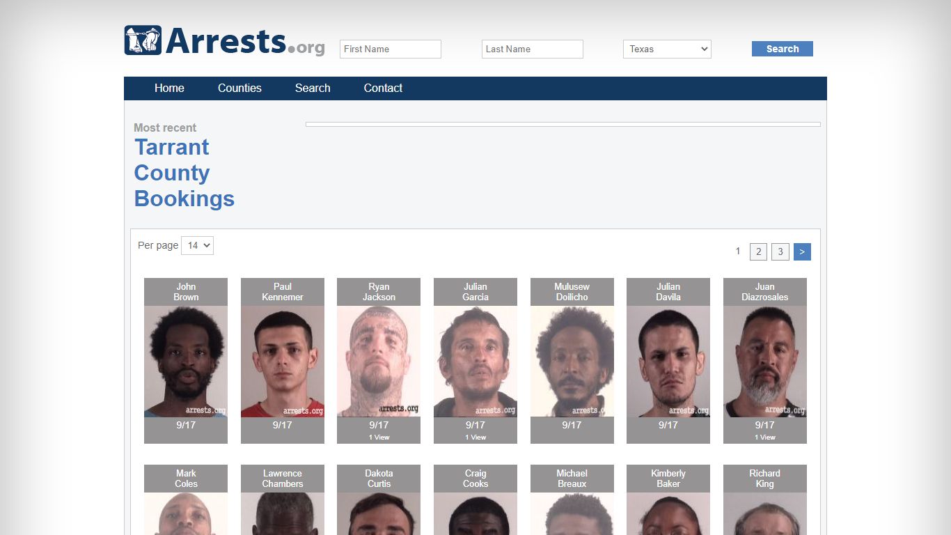 Tarrant County Arrests and Inmate Search