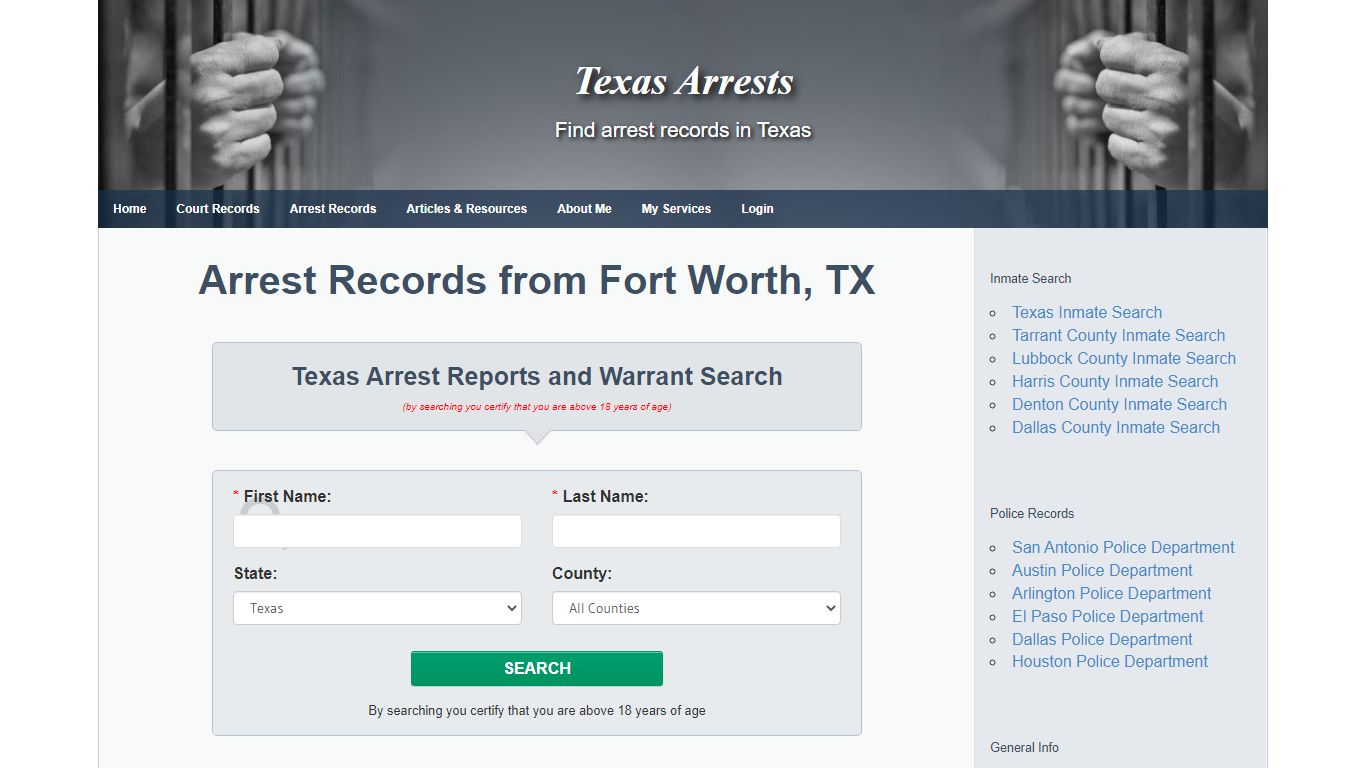 Fort Worth TX Warrant Search and Arrest Records - Texas Arrests